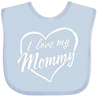 inktastic I Love My Mommy in White Chalk Heart Baby Bib