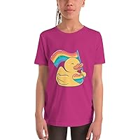 LGBT Rainbow Rubber Ducky Kid's Youth Short Sleeve T-Shirt