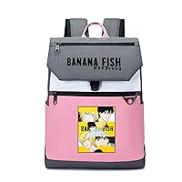 Banana Fish Anime Backpack Ash Lynx Cartoon Knapsack Large Bookbag Travel Bagpack Laptop Daypack(20)