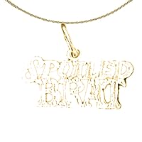 Jewels Obsession Silver Saying Necklace | 14K Yellow Gold-plated 925 Silver Spoiled Brat Saying Pendant with 18