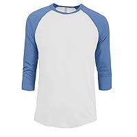 Premium 3/4 Sleeve Baseball Crew Neck Cotton Tshirt Raglan Shirt S-2XL