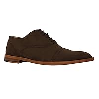 Men's Vegan Suede Oxford in Brown