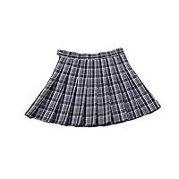 Summer Fashion Plaid Pleated Women Skirt Purple High Waist Short Safety Lining School Uniform A-Line Girl Mini Skirts