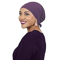 Head Scarf Wrap for Women Cancer Headwear Chemo Cap Head Coverings Turbans Pre Tied Scarves Scarfs Snood Bamboo Celeste