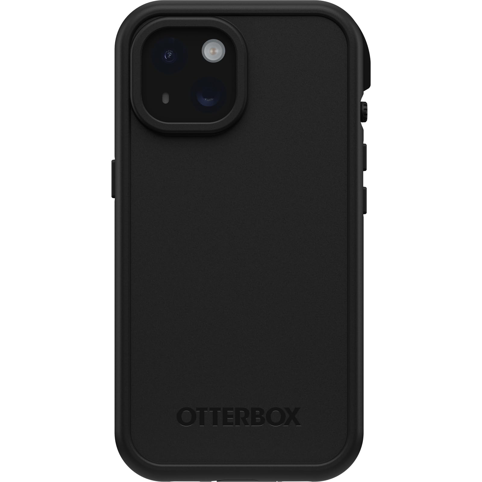 OtterBox iPhone 15 (Only) FRĒ Series Waterproof Case with MagSafe (Designed by LifeProof) - BLACK, waterproof, 60% recycled plastic, sleek and stylish