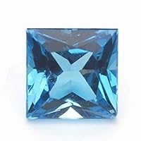 0.74 Cts of 4.5 mm AAA Square Princess (1 pc) Loose Swiss Blue Topaz