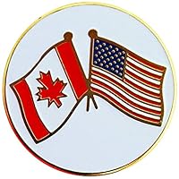 Two Flag Combo Golf Ball Marker and Hat Clip