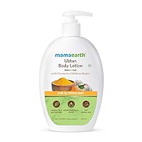 MAMAEARTH Ubtan Body Lotion with Turmeric & Kokum Butter for Glowing Skin – 400 ml