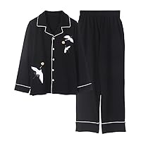Fashion Mens' Cotton Sleepwear Sets Long Sleeves Pajama Set Soft Warm Pajamas for Mens' Casual Loungewear