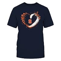 FanPrint Syracuse Orange - Beautiful Heart - Color Drop - University Team Logo T-Shirt
