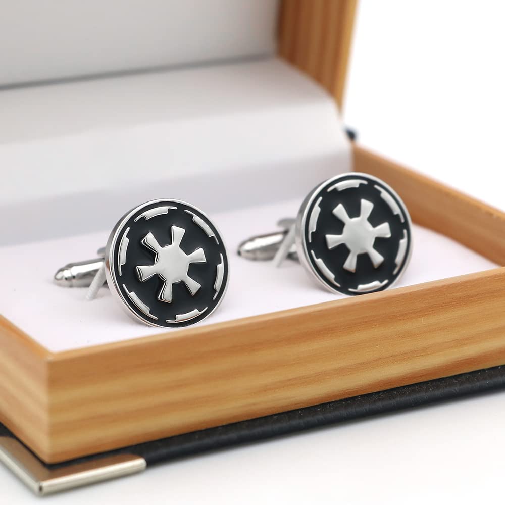 iGame Movie Star Cuff Links War Film Symbol Design Vintage Cufflinks with Gift Box