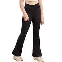 TiaoBug Kids Girls Basic Classic Stretchy Loose Jazz Hip Hop Pants Dancewear Bootcut Latin Yoga Running Trousers