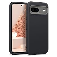 Caseology Nano Pop for Google Pixel 8a Case 5G [Dual Layer Silicone Case] Military Grade Drop Tested (2024) - Black Sesame