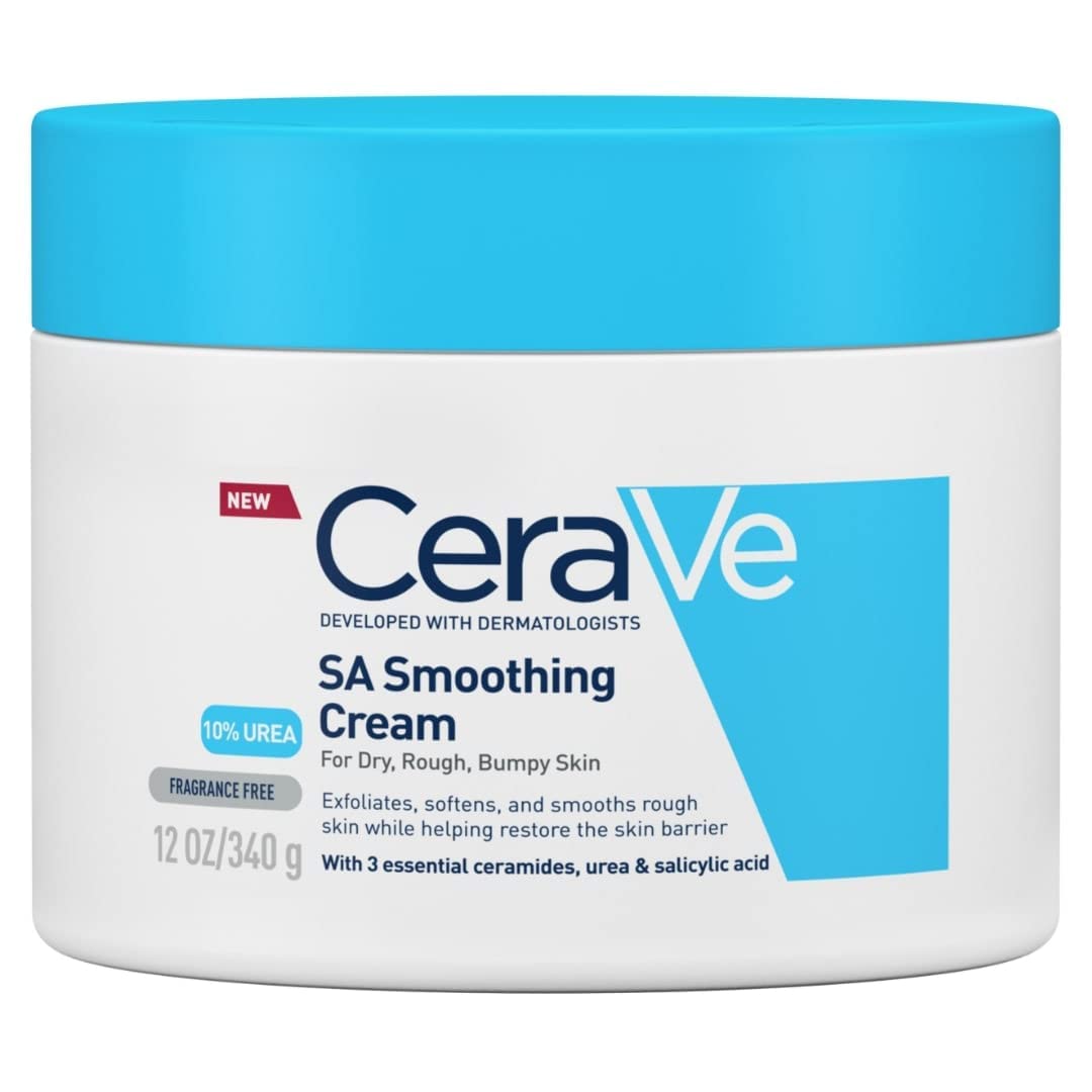 CeraVe SA Smoothing Cream Moisturizer with Essential Ceramides, Urea, and Salicylic Acid | Fragrance Free 12oz