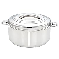Tabakh 10-Liter Stainless Steel Casserole Hot-Pot Food Warmer & Serving Bowl, 10000ml