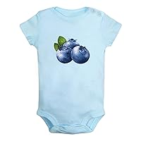 Fruit Blueberries Image Print Rompers Newborn Baby Bodysuits Infant Jumpsuits Novelty Outfits Clothes