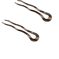Twist Hair Stick Clip Acetate Large Wavy U-Shaped Hairpin Tortoise Chignon Pin Hair Sticks For Buns Plastic