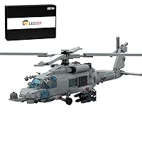 Military Helicopter Serise Building Block Set, MH-60R Seahawk Helicopter Model, 1252PCS