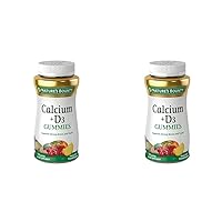 Calcium & Vitamin D Gummies, Immune Support & Bone Health, 500mg Calcium & 1000 IU Vitamin D3, Fruit Flavor, 70 Count (Pack of 2)