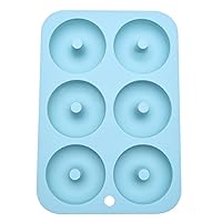 NA Silicone Cake Mold Silicone Dessert Baking Household 6-Link Doughnut Grinding Tool Baking Tool Round Green