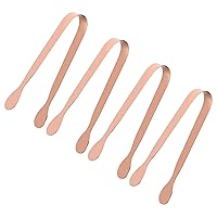 Rose Gold Mini Serving Tongs, Small Sugar Tongs Stainless Steel Ice Tongs Food Tongs Appetizers Tongs Serving Utensils for Party Tea Coffee Bar, Pack of 4
