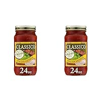 Classico Italian Sausage Spaghetti Pasta Sauce with Tomato, Peppers & Onions (24 oz Jar) (Pack of 2)