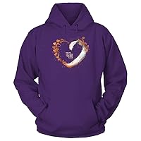 FanPrint Evansville Purple Aces - Beautiful Heart - Color Drop - University Team Logo T-Shirt