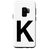 Galaxy S9 Letter K in Black both sides from the Alphabet series Case