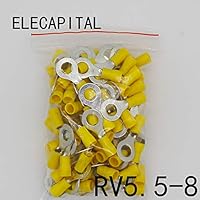 Onvas RV5.5-8 Yellow Ring insulated terminal suit 4-6mm2 Cable Wire Connector cable Crimp Terminal 50PCS/Pack RV5-8 RV