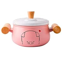 Cartoon Ceramic Casserole Cute Pig Stockpot Porridge Pot Nutritious Soup Pot