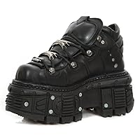 New Rock Men's TANK 100% Leather Goth Platform Punk Fashion Ankle Boots Shoe