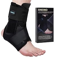SNEINO Lace up Ankle Brace for Women & Men - Ankle Support Brace for Sprained Ankle ,Achilles,Tendon,Sprain,Injury Recovery, Running, Basketball, Volleyball (X-Large)