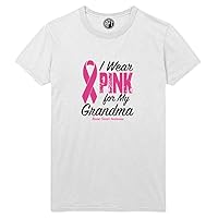 I Wear Pink for My Grandma Printed T-Shirt - White - 6XL