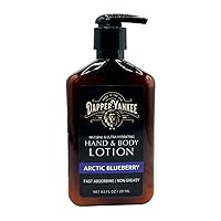 Dapper Yankee Natural Hand & Body Lotion for Men - Arctic Blueberry - Blueberry Scent, Men's Lotion, Hydrating