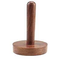 Nation Wooden Chapati Press Roti Fluffer Paratha Indian Acupressure Datta Masher Press Long Life Carved Solid Wood Dark Brown Roti Press