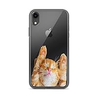 iPhone XR Case Clear Cat Kitty Cute Design Shockproof Bumper Kitties Cat Case Phone Back Cover for Women Girls Flexible Slim Soft TPU Skin Case for iPhone XR