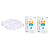 Munchkin® 3 Count Waterproof Changing Pad Liners and 2 Pack 72 Wipes Pacifier Cleaning Bundle