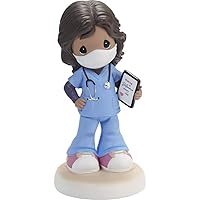 Precious Moments Nurse/Doctor Figurine | Hero Mask Figurine, Girl Healthcare Worker | Gift for Nurse, Doctor | Hand-Painted