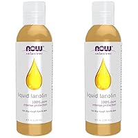NOW Solutions, Liquid Lanolin Pure, Intense Protection, Formulated for Dry Rough Lips and Skin, 4-Ounce (Pack of 2)