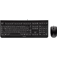 Cherry DC 2000 - Keyboard and Mouse Combo - 4 Additional Keys - US Layout - QWERTY Keyboard - GS Approval - Black
