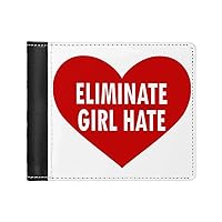 Eliminate Girl Hate Wallet - Feminist Wallet - Activist Men's Wallet (Black)