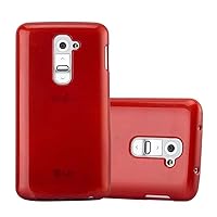 Case Compatible with LG G2 Mini in RED - Shockproof and Scratch Resistant TPU Silicone Cover - Ultra Slim Protective Gel Shell Bumper Back Skin