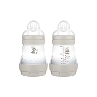 Easy Start Anti Colic 5 oz Baby Bottle, Easy Switch Between Breast and Bottle, Reduces Air Bubbles and Colic,Newborn, Matte/Unisex, 2 Count (Pack of 1)