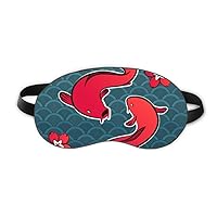 Red Fish Japan Chinese Lucky Sleep Eye Shield Soft Night Blindfold Shade Cover