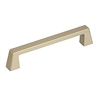 Amerock | Cabinet Pull | Golden Champagne | 5-1/16 inch (128 mm) Center to Center | Blackrock | 1 Pack | Drawer Pull | Drawer Handle | Cabinet Hardware