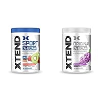 XTEND Sport BCAA Powder Strawberry Kiwi Splash-Electrolyte Powder for Recovery & Hydration with Amino Acids-30 Servings & Original BCAA Powder Glacial Grape 30 Servings