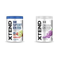 Sport BCAA Powder Strawberry Kiwi Splash-Electrolyte Powder for Recovery & Hydration with Amino Acids-30 Servings & Original BCAA Powder Glacial Grape 30 Servings