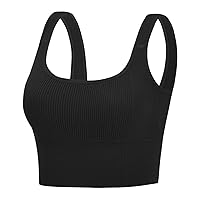 Wirefree Supportive Sports Bras for Women for Large Bust Tank Athletic Gym Sporty Sexy High Impact Workout Tank Top