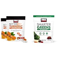 Better Turmeric Joint Support with HydroCurc Turmeric Curcumin, 120 Soft Chews and Smarter Greens Superfood Chews with 25+ Superfoods, 60 Soft Chews