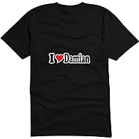 T-Shirt Man - I Love with Heart - Party Name Carnival - I Love Damian
